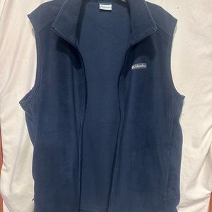 Colombia fleece vest NWT men's xl tall navy blue